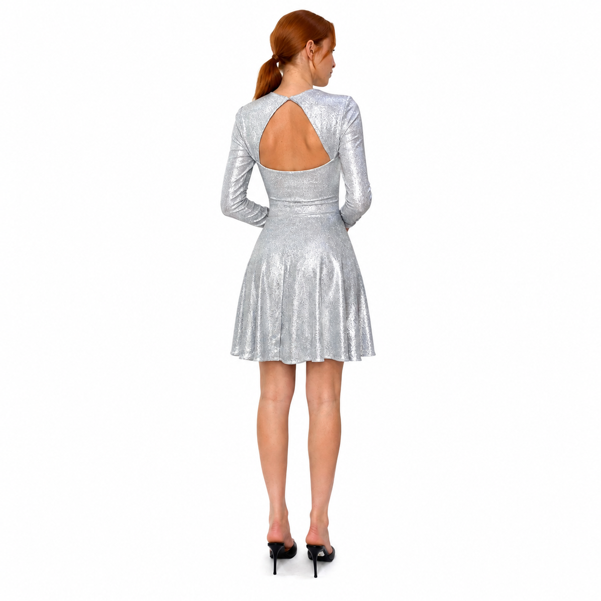 VESTIDO BRILLANTE MANGA LARGA
