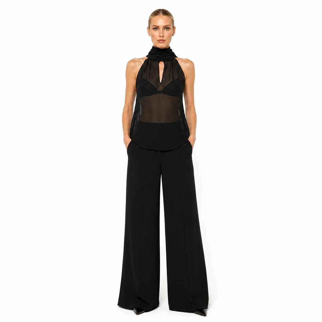 BLUSA TIRAS CUELLO