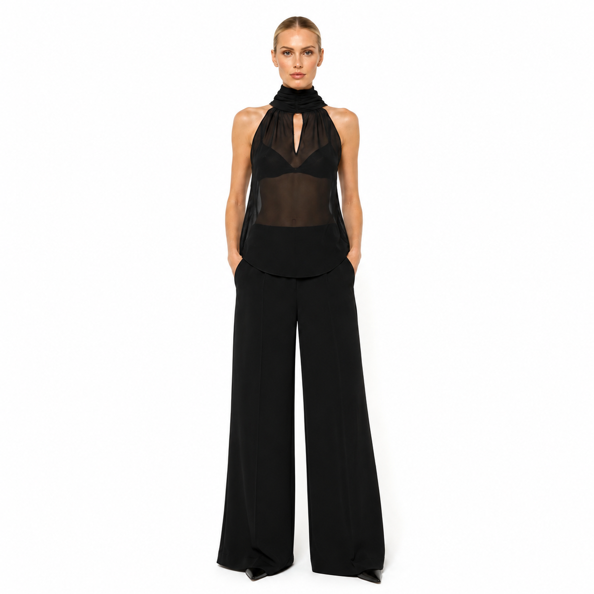 BLUSA TIRAS CUELLO