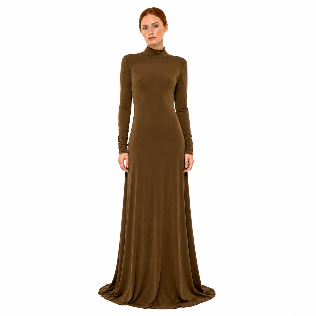 VESTIDO DRAPEADO MALLA ESPALDA