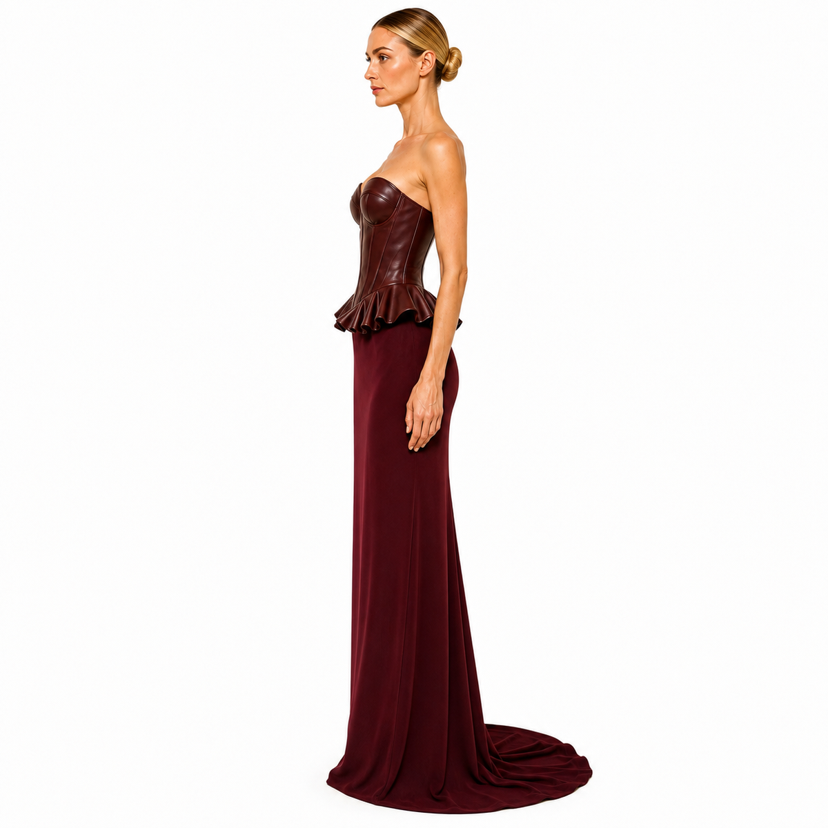 CORSET CUERINA PEPLUM