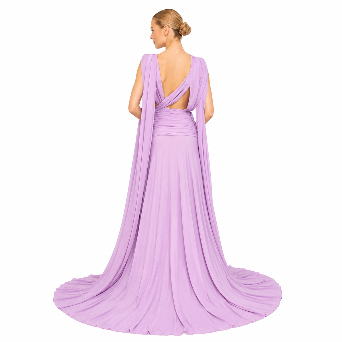 VESTIDO ASIMETRICO DRAPEADO