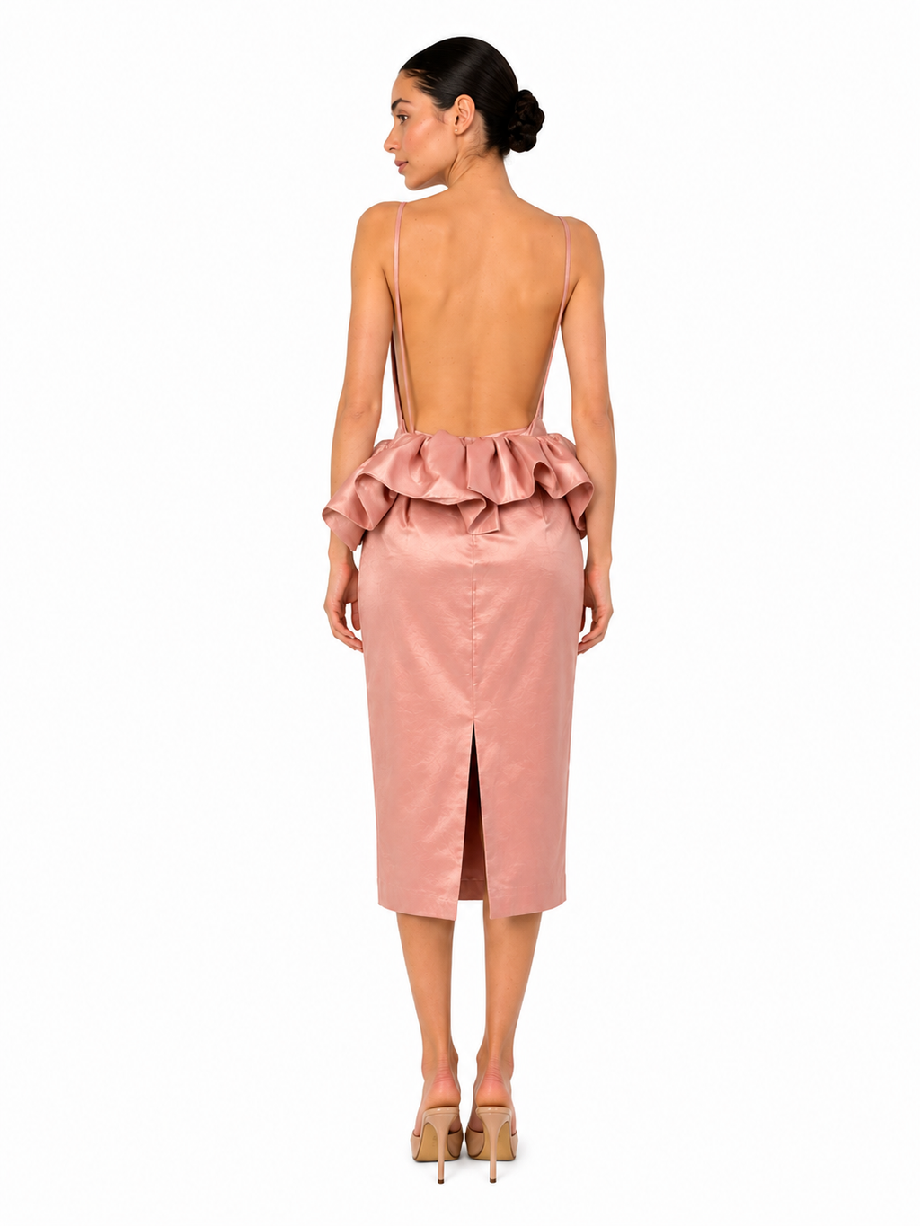 SET BLUSA PEPLUM + FALDA TUBO TAFETA