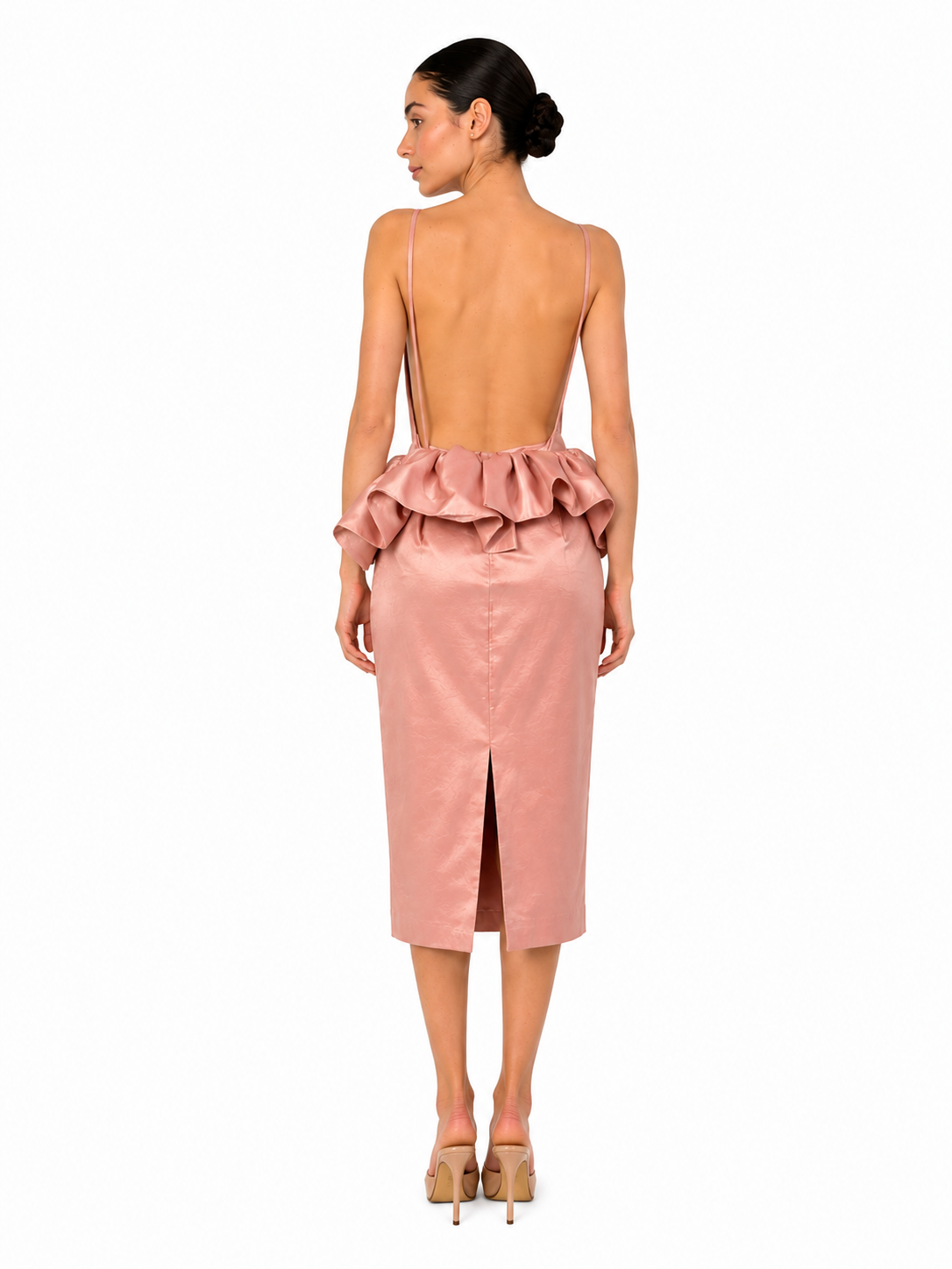 SET BLUSA PEPLUM + FALDA TUBO TAFETA