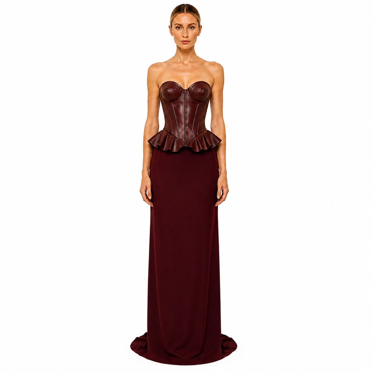 CORSET CUERINA PEPLUM