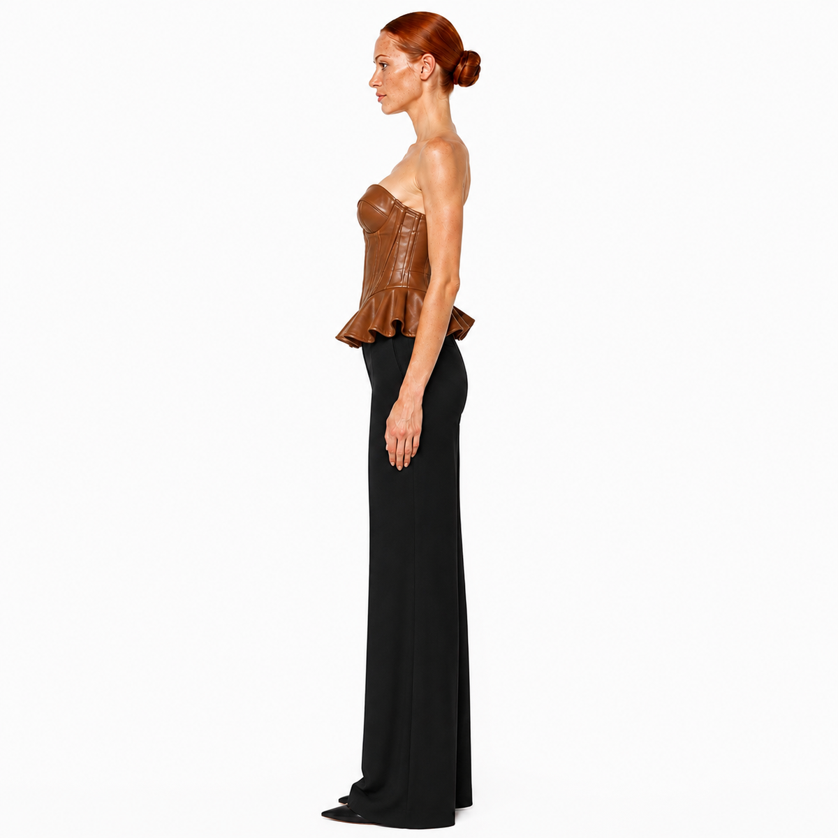 CORSET CUERINA PEPLUM