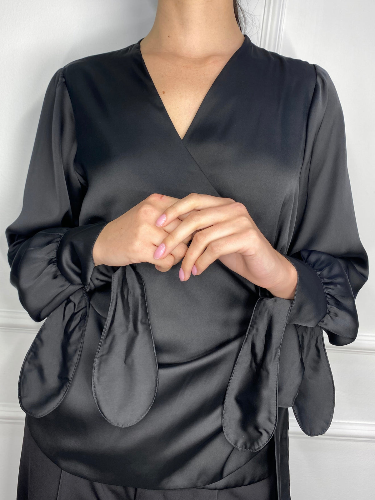 BLUSA DE SEDA CRUZADA