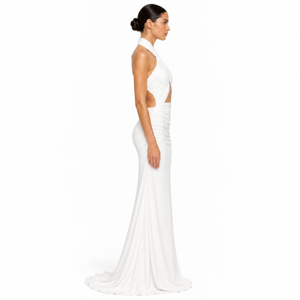 VESTIDO DRAPEADO HALTER