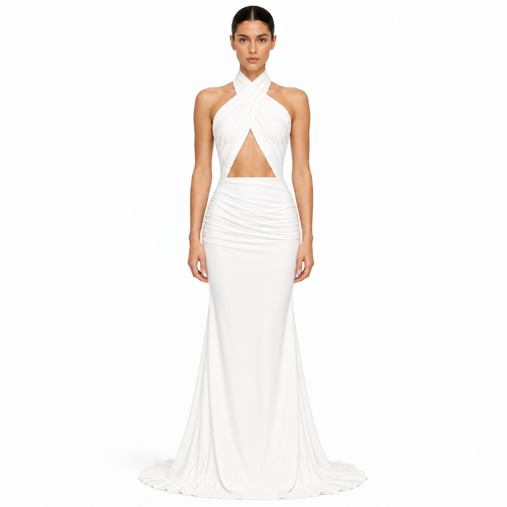VESTIDO DRAPEADO HALTER