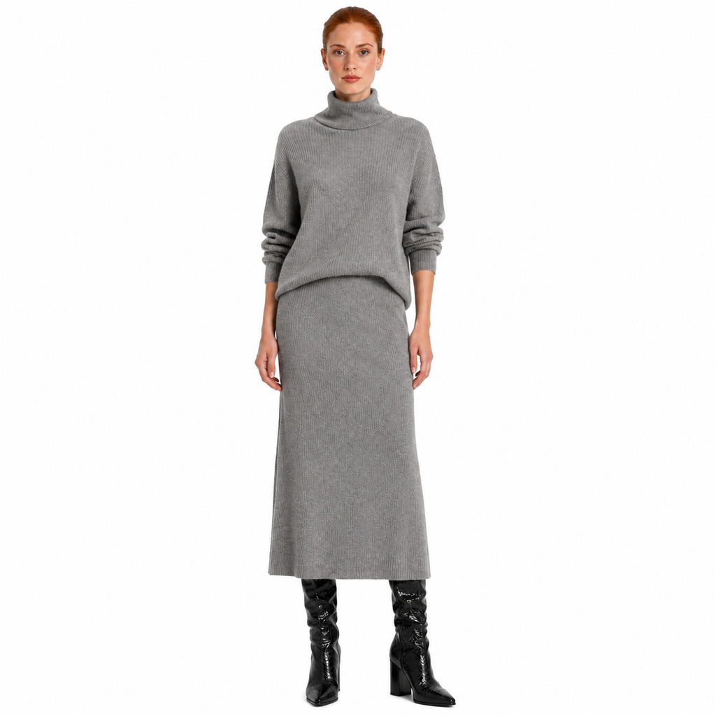 SET SUETER TORTUGA Y FALDA LARGA