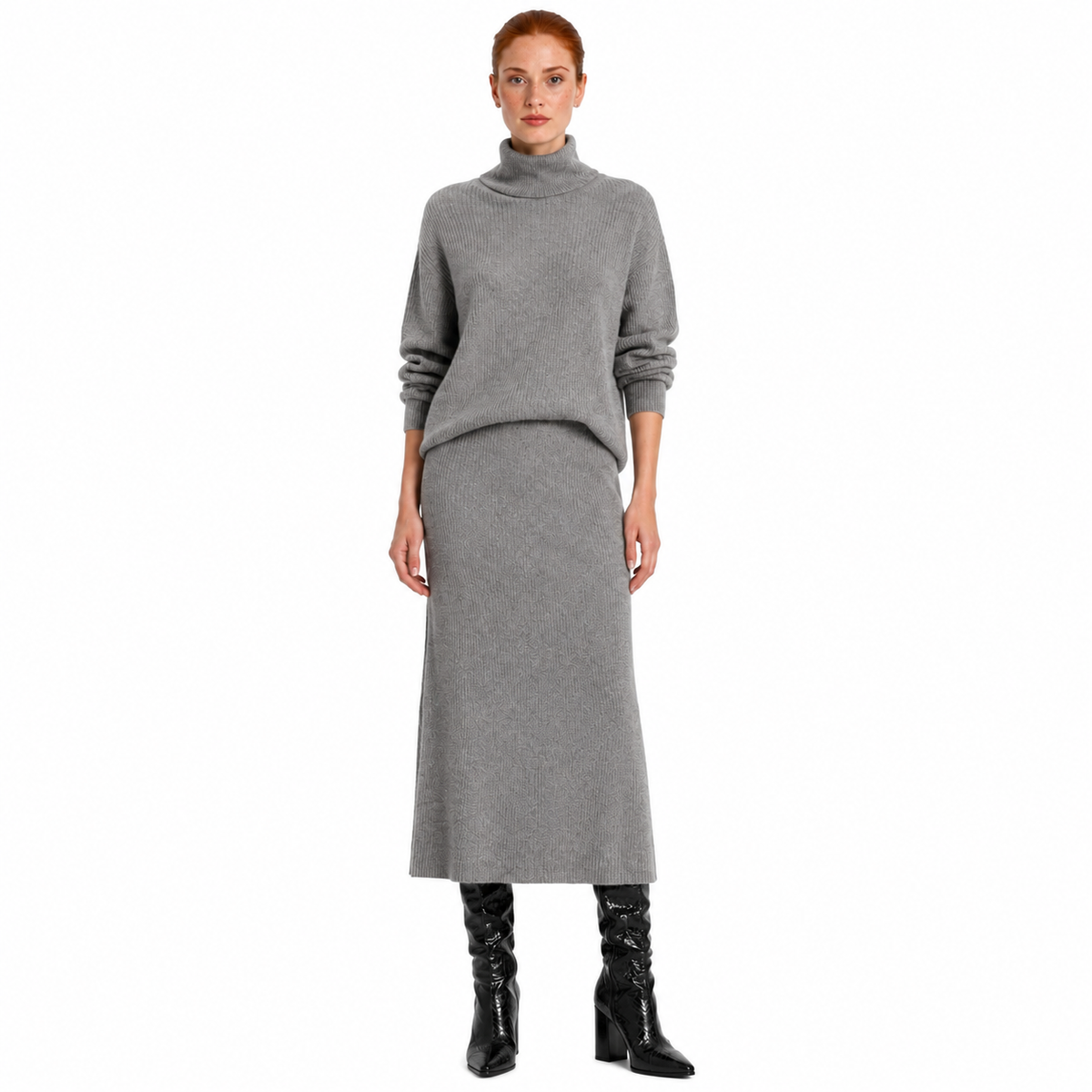 SET SUETER TORTUGA Y FALDA LARGA
